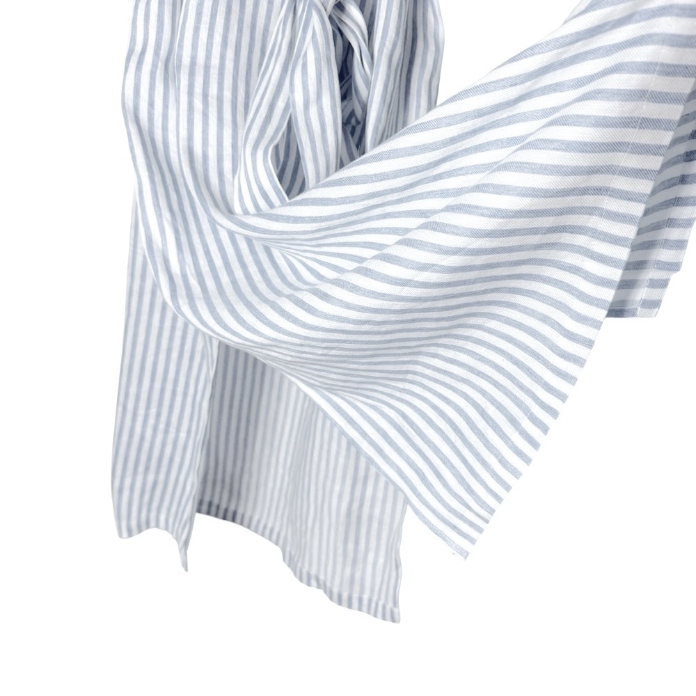 Jenni Kayne White and Light Gray Striped Midi Dress - Picture 5 of 9